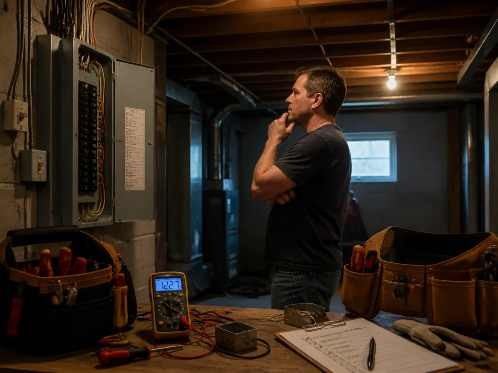 DIY vs when to call a pro for a typical electrical service scenario